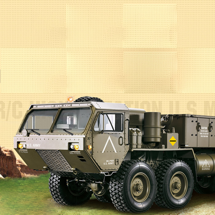 HG P802 1:12 2.4G RC Militray Truck 8x8 Remote Control Truck Model Heavy-duty Wheeled All Terrin Truck Kit