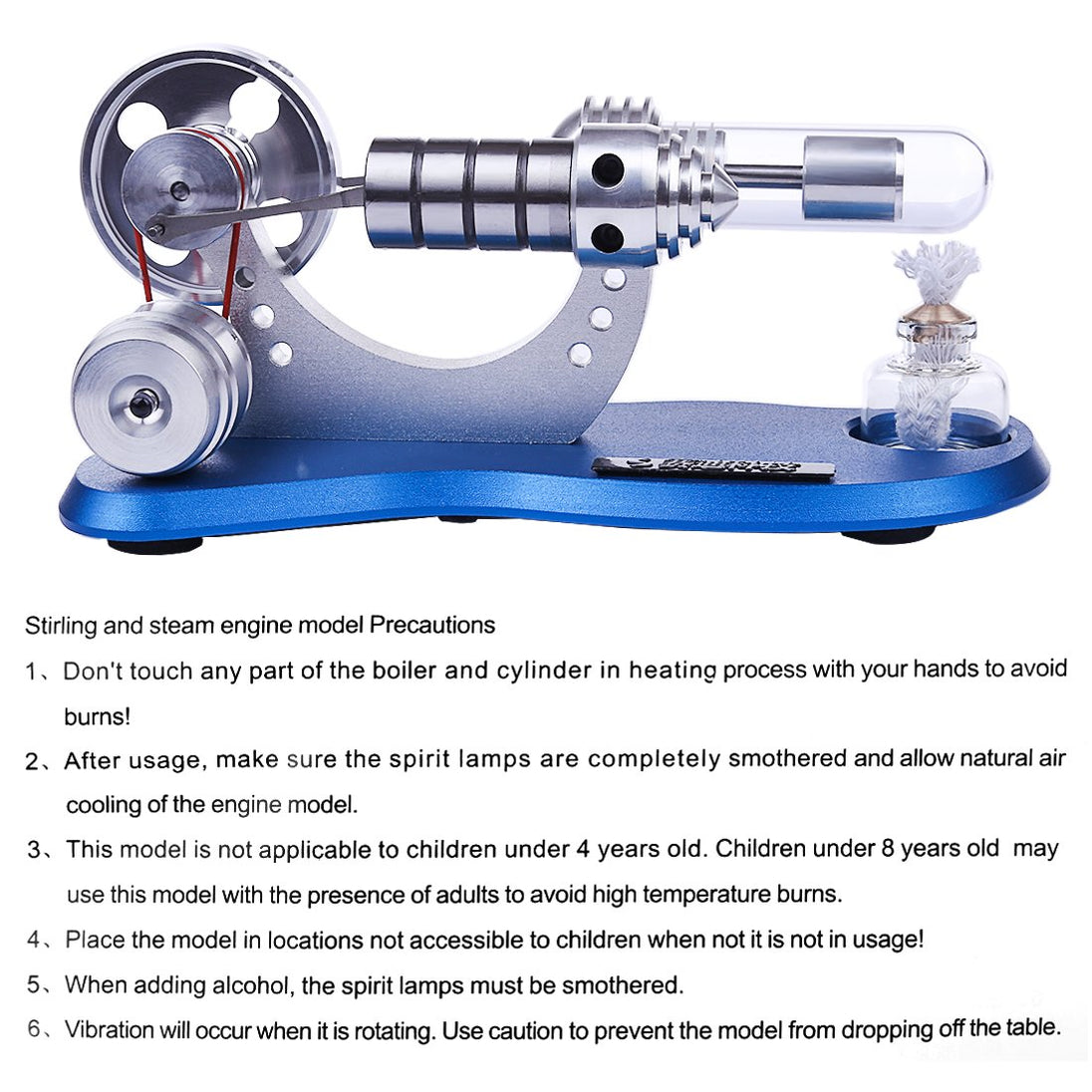 Stirling Engine with LED | Easy Operation & Long Lasting - EngineDIY