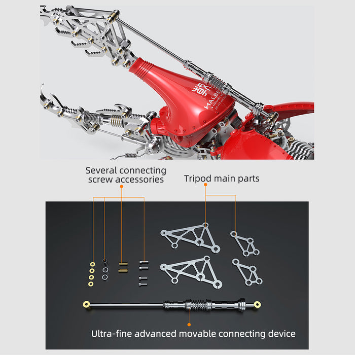1014PCS+ 3D Metal Mechanical Dynastes 30CM Assembly Toy Kit