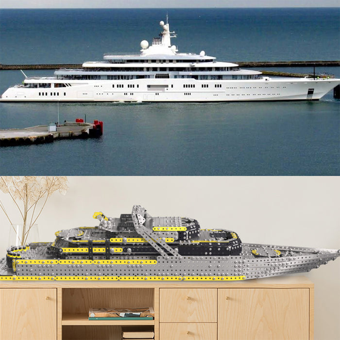 3D Metal Mechanical Puzzle Large Warship Model Assembly Kit for Kids, Teens, and Adults-2451PCS
