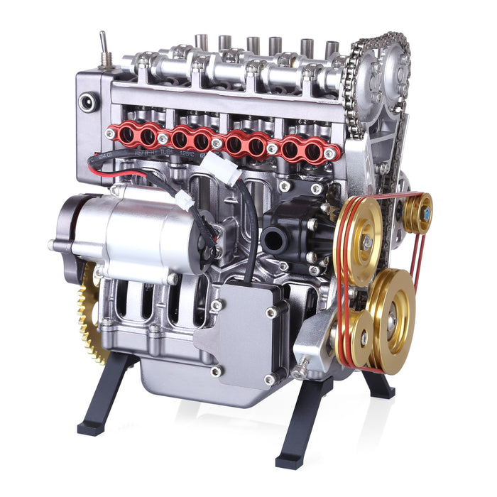 Teching Engine Assembly Kit Full Metal 4 Cylinder Car Engine Building Kit Gift STEM Education Collection - Enginediy - enginediy