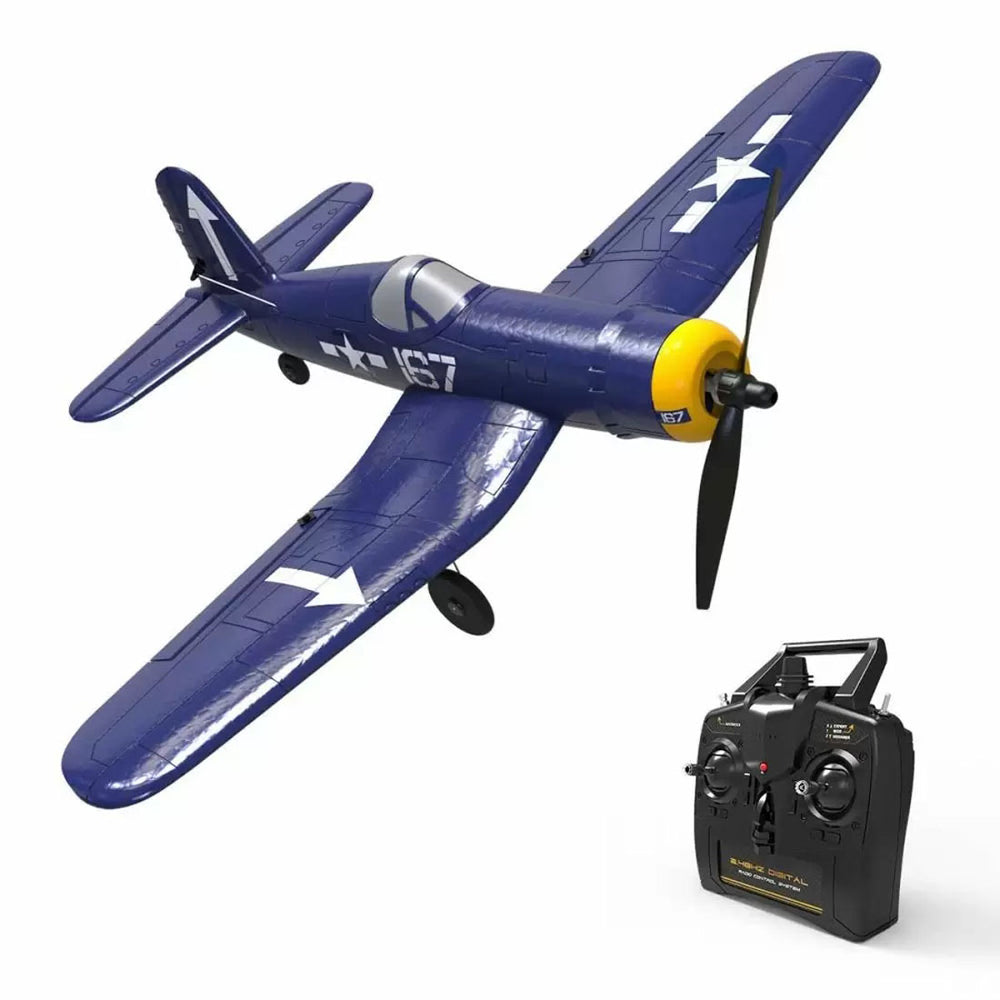 VOLANTEXRC F4U Corsair Airplane 400mm Wingspan Airplane 2.4G RC 4CH Airplane Fixed Wing Aircraft with Xpilot Gyro System for Beginner - RTF - enginediy