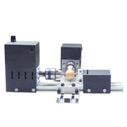 Mini Desktop Lathe with Dual Motor Multifunctional Electric DIY Tools (Black) - EngineDIY