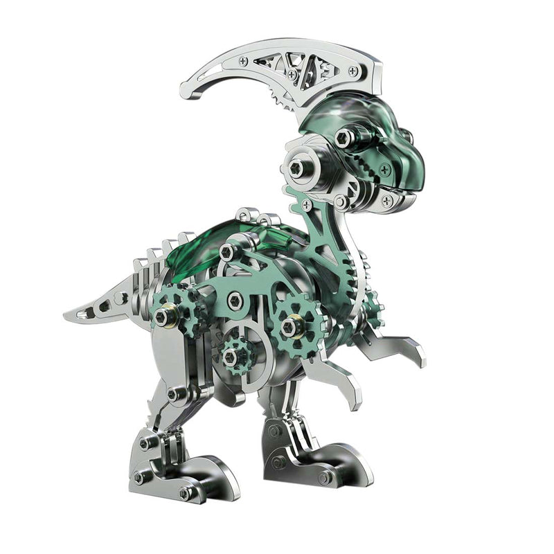 3D Metal Mechanical Dinosaur Model Kit DIY Parasaurolophus Assembly Model - 160PCS - EngineDIY