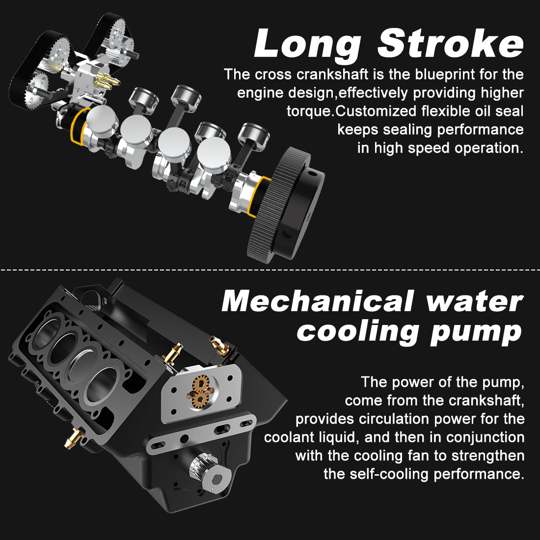 TOYAN V8 Engine FS-V800 28cc Engine Model Kit with Supercharger Accessories That Works