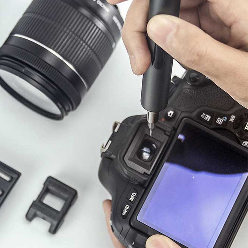 Mini Precision Electric Screwdriver DIY Tools Set with LED Light for Models & Electronics (Frosted) - EngineDIY