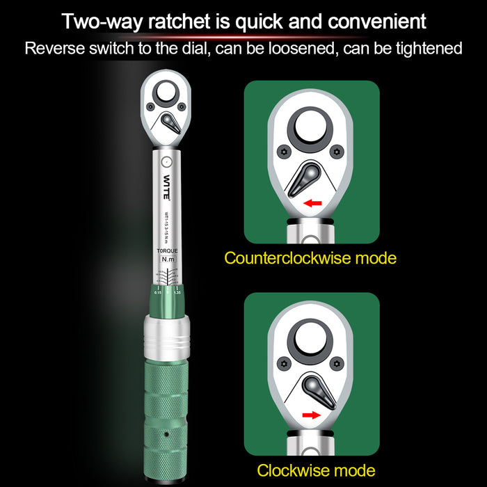 High-precision Mechanical Adjustable Torque Wrench Set DIY Tools Kit - 14Pcs