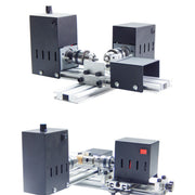 Mini Desktop Lathe with Dual Motor Multifunctional Electric DIY Tools (Black) - EngineDIY