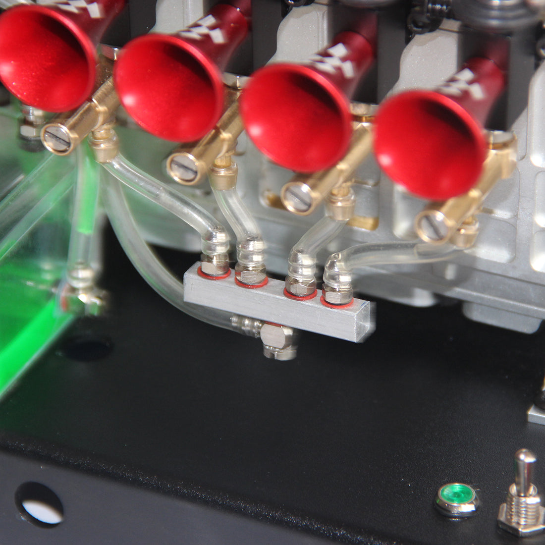 Régulateur de dérivation de carburant pour distributeur d'huile entièrement métallique à 4 voies personnalisé pour moteur Nitro refroidi par eau à 4 cylindres en ligne TOYAN FS-L400 14 cc