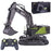 HUINA 1593 1:14 RC Excavator Remote Control Truck 22CH 2.4G Engineering Model Toy