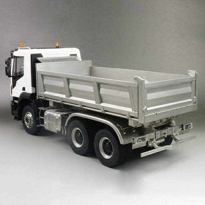 SCALECLUB 1/14 6×6 Simulation Full Metal Hydraulic 3-way RC Dump Truck Construction Mechanical Vehicle Model Toys