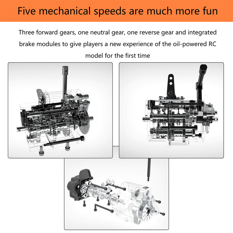 TOYAN X-POWER Sand Cruiser 1:8 RC Off-road 4WD Car Vehicle Crawler Kit - EngineDIY