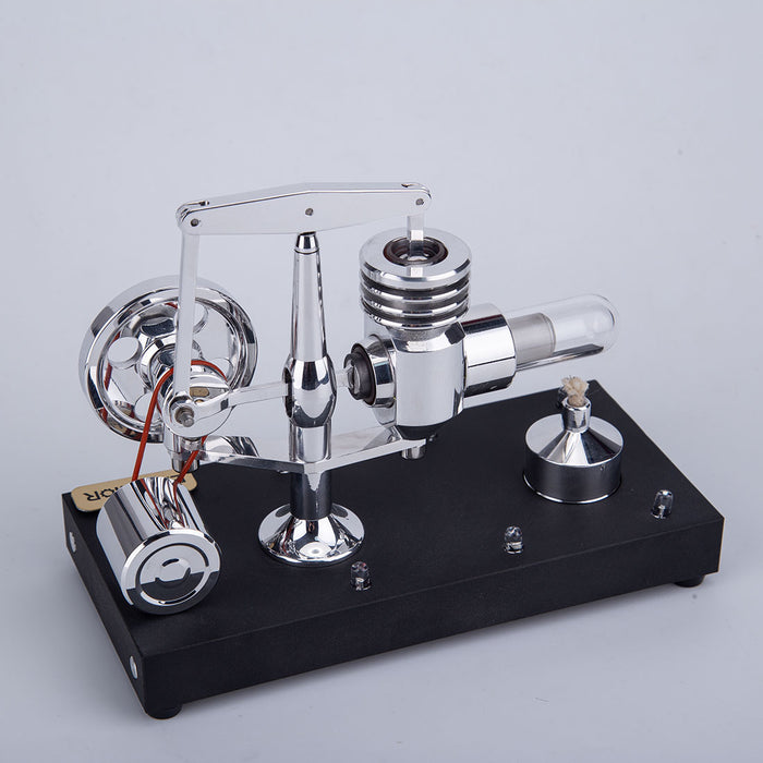 ENJOMOR Metal Balance Hot-air Stirling Engine Model with LED Lighting Set Educational Toys Ideal Engine Model Gift for Your Kids-Enginediy