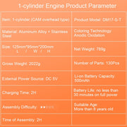 Car Engine Assembly Kit Single-cylinder Engine Build Kit Gift Toy for Collection - enginediy