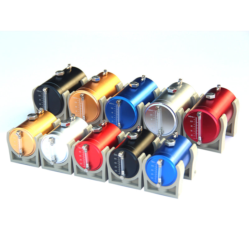 70ml Metal Oil Tank Fuel Container with Oil Level Display and 2 x 4mm Oil Pipe for Engine Model / Gasoline Powered RC Cars Boats - EngineDIY