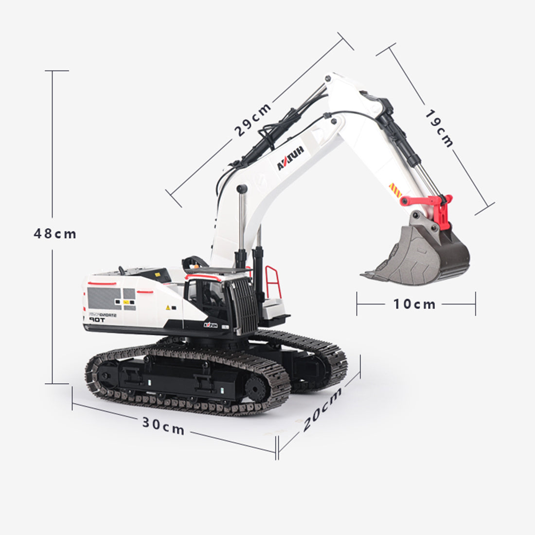 HUINA 1:14 22CH 2.4G RC Excavator Model 4-in-1 Alloy Remote HUINA 1:14 22CH 2.4G RC Excavator Model 4-in-1 Alloy Remote