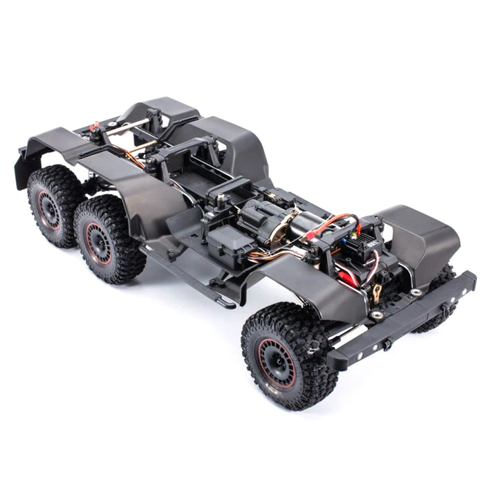 YK 6101 1/10 RC Truck Six-Wheel Pickup Simulated Off-road Clawer with Linkage Light  Differential Lock Speed Transmitter Model Car