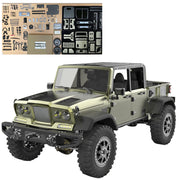 TWOLF TW-715 V8 Engine Powered 1:10 Scale RC Off-road 4WD 4-Door Pickup Truck Vehicle Crawler Kit with Electronic Equipment - EngineDIY