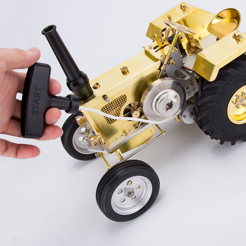 T16 Antique Roller Tractor Model with 1.6cc Mini Horizontal Air-cooled Single-cylinder Gasoline IC Engine - EngineDIY