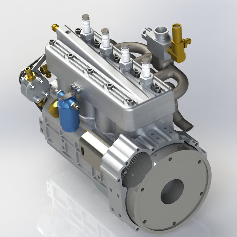 CISON FL4-175 17.5cc Flathead Inline 4 cylinder 4 Stroke Water-Cooled Gasoline Engine Model For RC Model Car Ship Airplane - EngineDIY