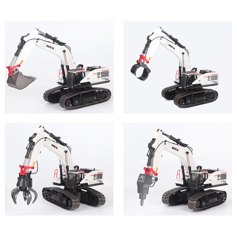 HUINA 1:14 22CH 2.4G RC Excavator Model 4-in-1 Alloy Remote Controll Crusher Construction Vehicles Toy
