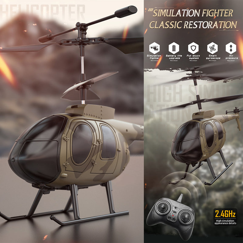 MD500 2.4G RC Airplane 4CH 6-axis Gyroscope Simulation Helicopter Model Toy (RTF Version/Green) - EngineDIY