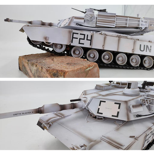1/16 RC Tank 2.4G M1A2 RC Main Battle Tank Model Military Model (Basic Version/Customized White)