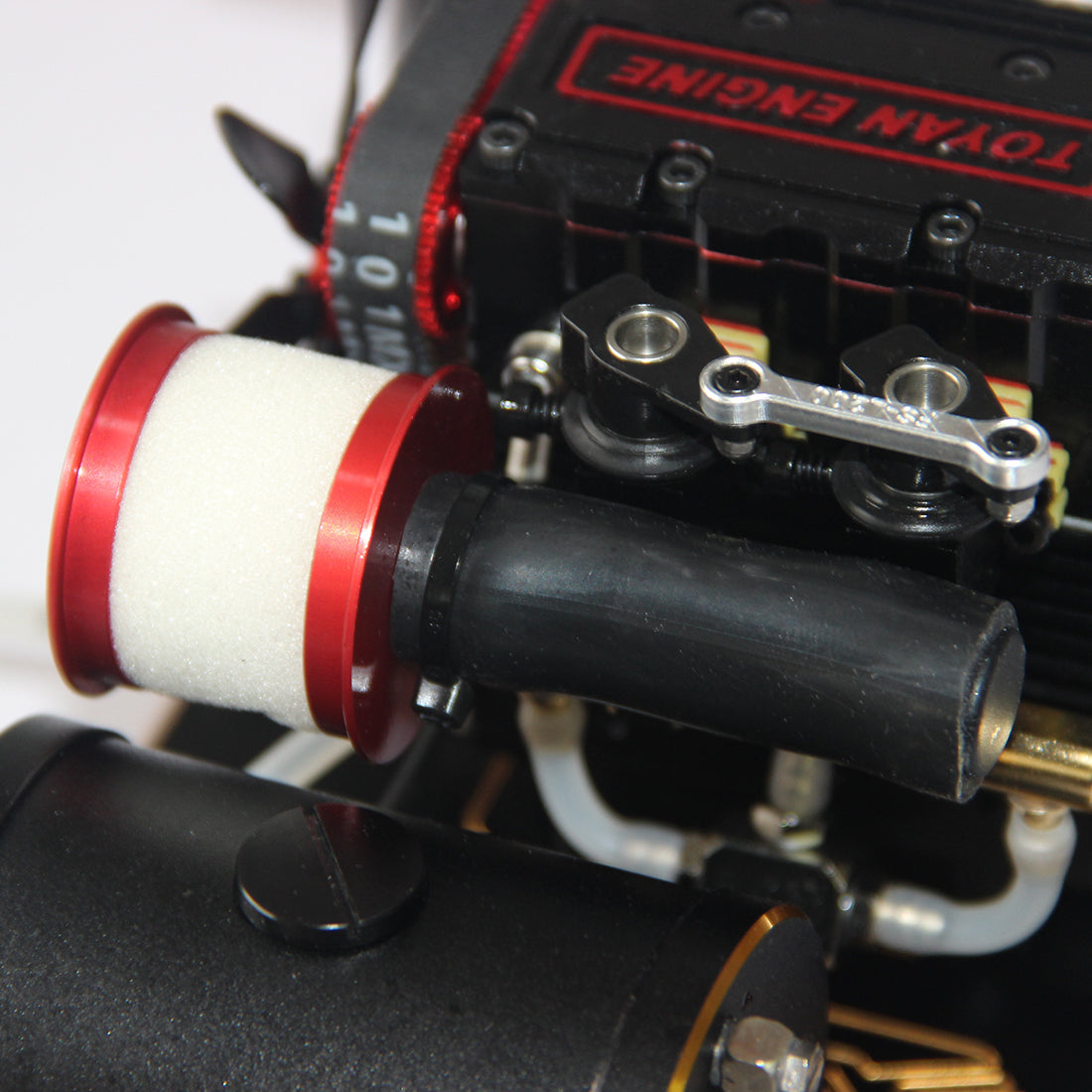 Filtre à air avec serre-câble pour moteur Nitro 4 temps TOYAN FS-L200 à deux cylindres