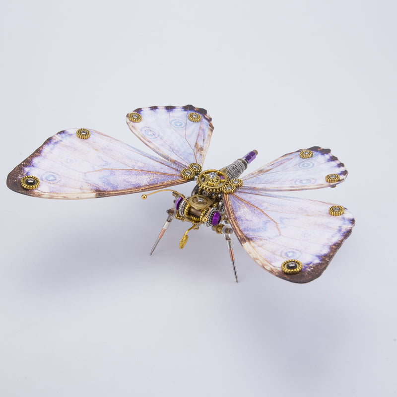 Steampunk 3D Butterfly Model Metal Puzzle DIY Assembly Kit for Kids, Teens and Adults (150PCS+) - EngineDIY