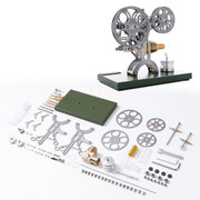 Stirling Engine Retro Film Projector Engine Model External Combustion Engine with Metal Base - Perfect Gift Choice - EngineDIY