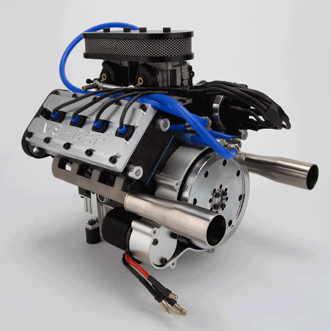 ENJOMOR V8 GS-V8 78CC DOHC Four-Stroke V-Shaped Eight-Cylinder Water-cooled Electric Gasoline Internal Combustion Engine Model - V8 Engine Model That Works