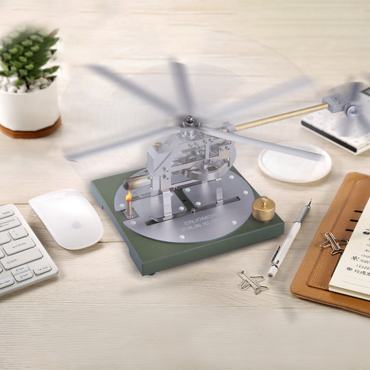 ENJOMOR Stirling-Helikopter-Modellbausatz, Gamma-Heißluft-Stirlingmotor-Modell, DIY-Montagemodell, STEM-Lernspielzeug
