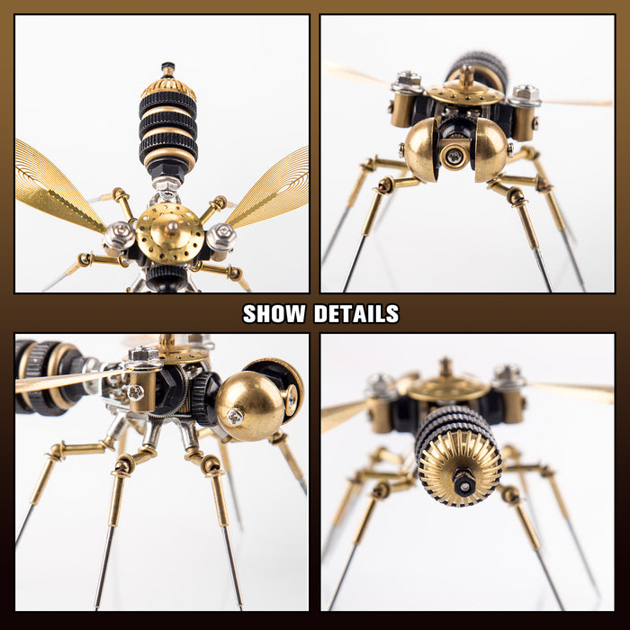 90Pcs Steampunk Insect Metal Model Kits Mechanical Crafts for Home Decor - Bee
