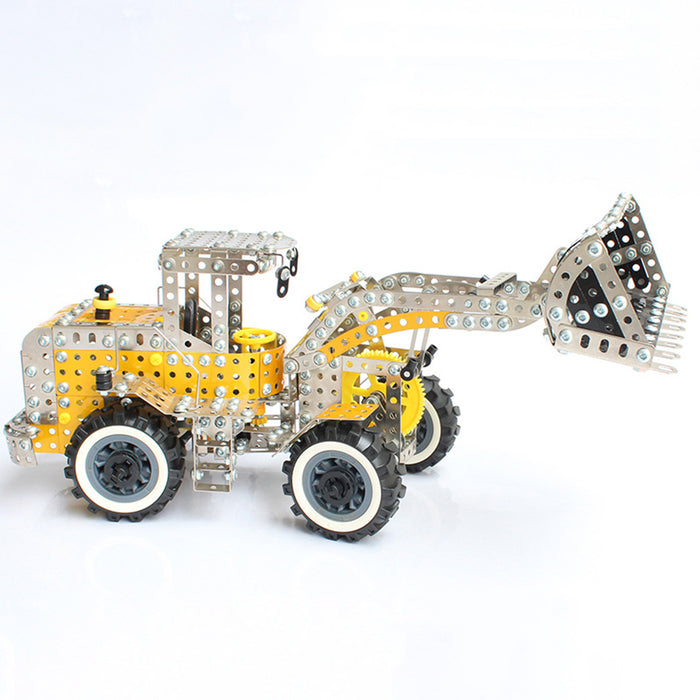 3D Metal Puzzle Simulation Alloy Construction Vehicle Engineering Truck Loader Model Construction-1176PCS