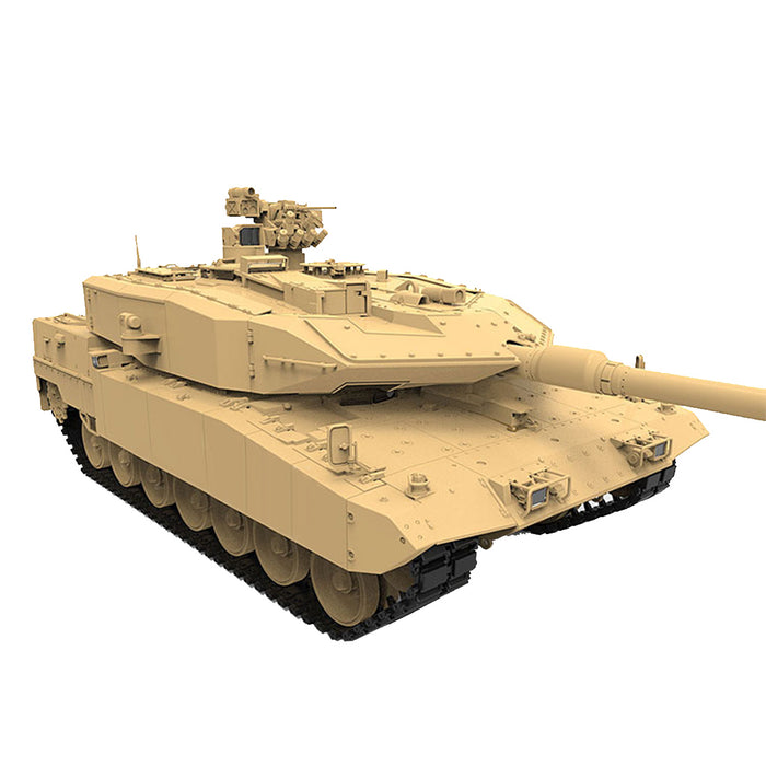 1/35 German Modern Leopard 2A7+ Main Battle Tank Model Military Vehicle Assembly Toy Set (Static Version/Beige)
