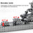 2493Pcs+ DIY Metal Assembled Toy Dominating the Land Sea and Air Battleship SW-055 + Tank SW-037 + Fighter SW-024