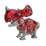 3D Metal Mechanical Dinosaur Model Kit DIY Triceratops Assembly Model - 160PCS - EngineDIY