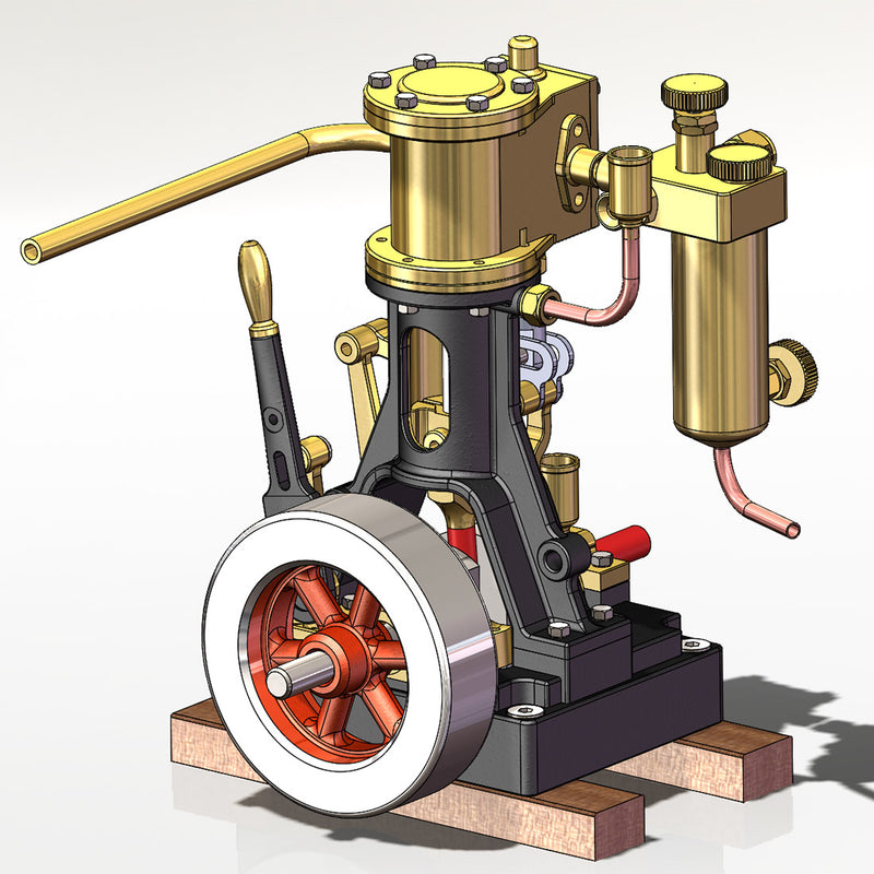 KACIO LS1-14 Single Cylinder Reciprocating Steam Engine Model for Model Ship Model Boat Above 60cm - EngineDIY