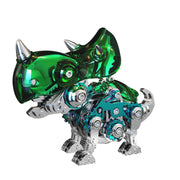 3D Metal Mechanical Dinosaur Model Kit DIY Triceratops Assembly Model - 160PCS - EngineDIY