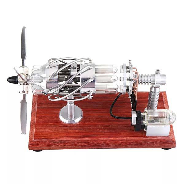 16 Cylinder Stirling Engine with Quartz Tube Collection Gift for Engineer-Upgrade - enginediy