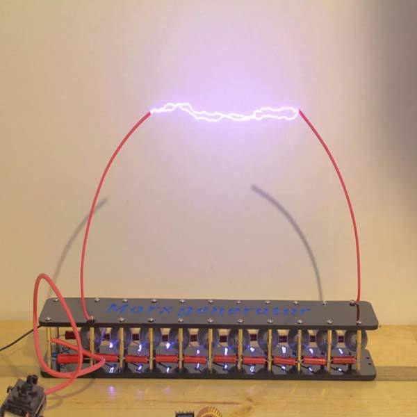 Marx Generator Kit 10 Stage High Voltage DIY Lightning Experiment Educational Model - Enginediy - enginediy