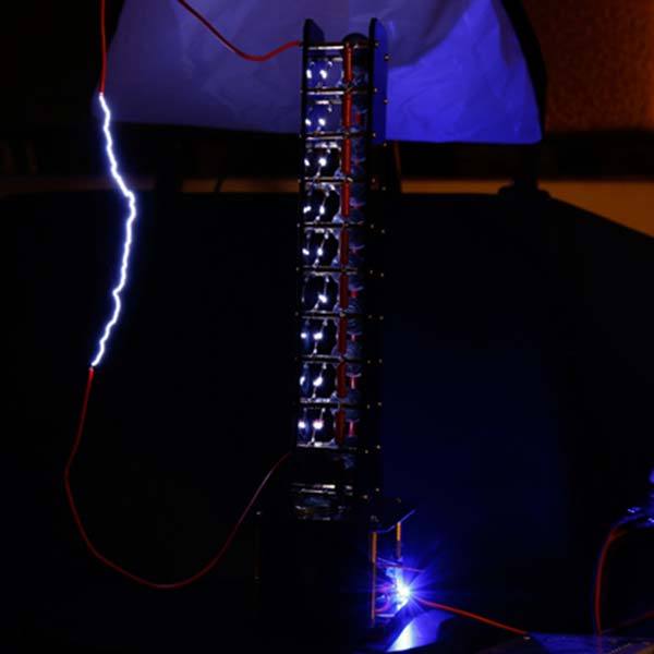 Marx Generator Kit 10 Stage High Voltage DIY Lightning Experiment Educational Model - Enginediy - enginediy