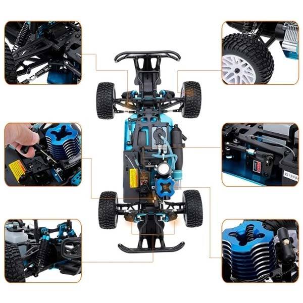 HSP 94155 RC Car 1/10 Scale 4WD Nitro Gas Powered Off-Road Buggy Truck Vehicle - enginediy