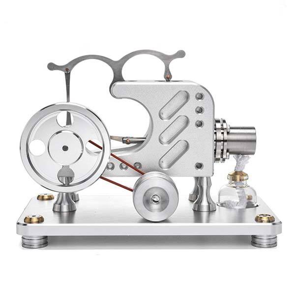 Hot Air Stirling Engine with Solid Metal Construction Education Toy Electricity Power Generator Motor Model ( T16-03 ) - enginediy