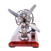 ENGINEDIY 16 Cylinder Swash Plate Stirling Engine Generator Model with Voltage Digital Display Meter and LED - EngineDIY