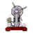 ENGINEDIY 16 Cylinder Swash Plate Stirling Engine Generator Model with Voltage Digital Display Meter and LED