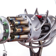 ENGINEDIY 16 Cylinder Swash Plate Stirling Engine Generator Model with Voltage Digital Display Meter and LED - EngineDIY