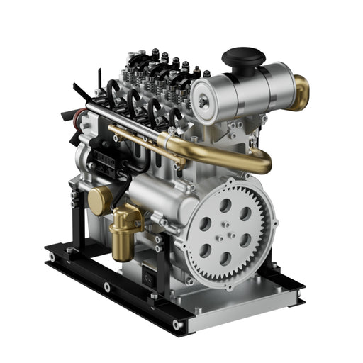 L4 Diesel Engine Model Kit that Works - Build Your Own Diesel Engine - TECHING 1: 10  Full Metal Mini L4 4 Cylinder Engine OHV Inline 4 Cylinder Engine Model Kit 300+PCS - EngineDIY