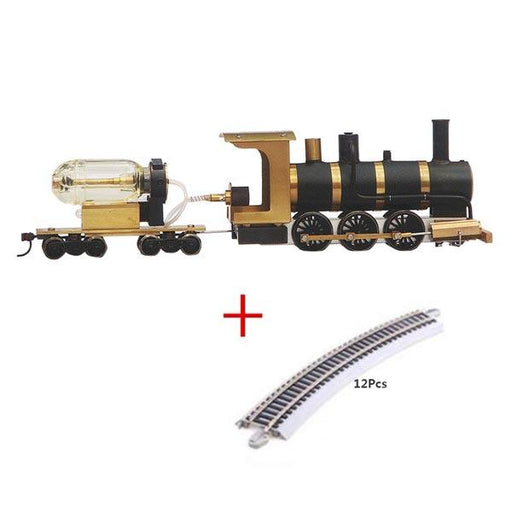 Live Steam Locomotive Model Train Engine 1:87 Ho Scale with Steam Engine Boiler Fuel Tank Track - enginediy