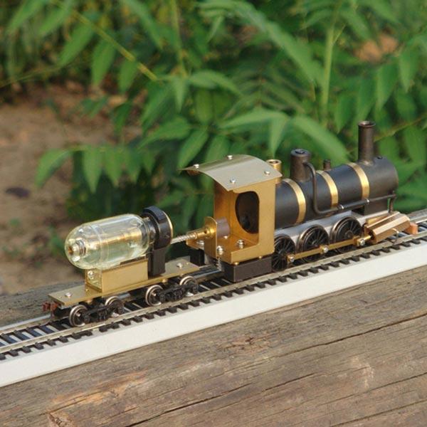 1:87 H0 Scale Live Steam Locomotive Model Train Engine with Steam Engine Boiler Fuel Tank ( No Track) - enginediy